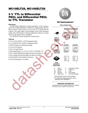 MC100ELT28DG datasheet  